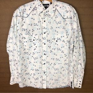 Resistol University Western Cowboy Button Down Shirt Sz M